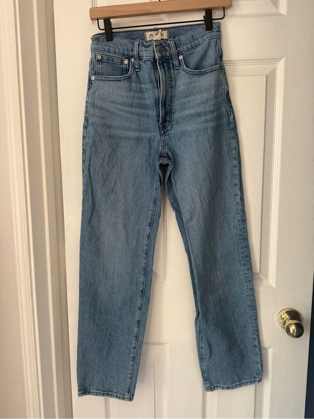 Madewell The Perfect Vintage Straight Jean High Rise Blue 25